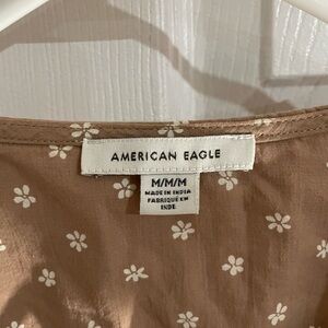 American eagle outfitters tan smoked top